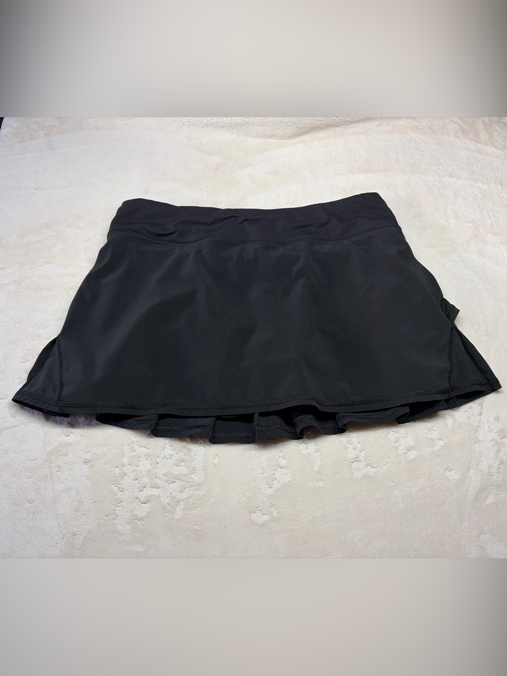 Lululemon Skort Women’s Sz 8 Black Ruffle Athletic With Linner